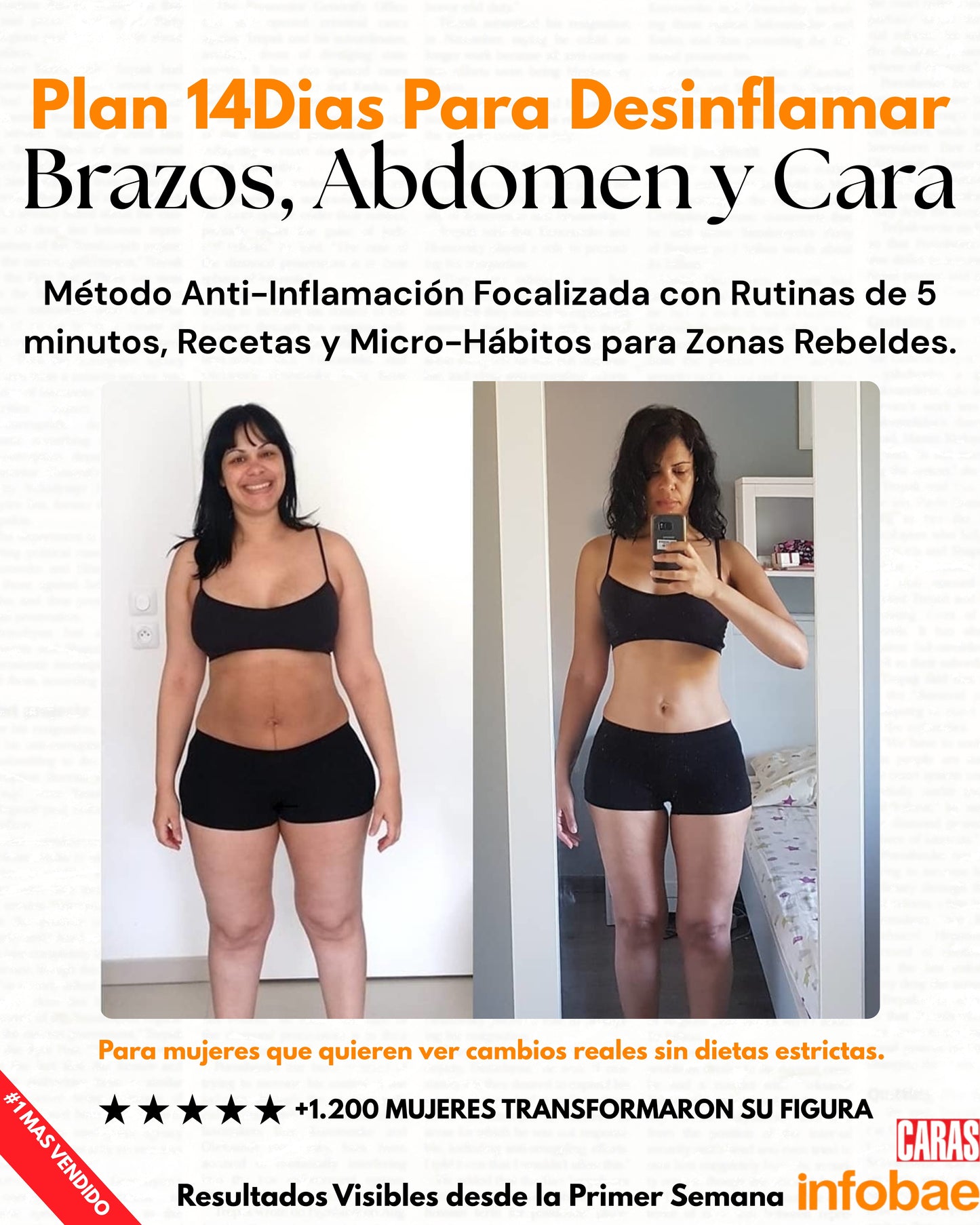 Plan 14Dias para Desinflamar Brazos, Abdomen y Cara